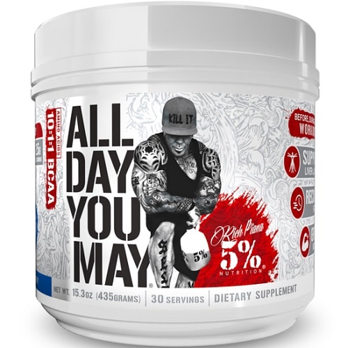 5% NUTRITION ALL DAY YOU MAY LEGENDARY SERIES - 30 servings BCAA Supplements