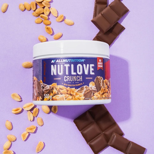 Allnutrition NUTLOVE Crunch - 500 g Chocolate With Crunchy Peanuts - Healthy Food