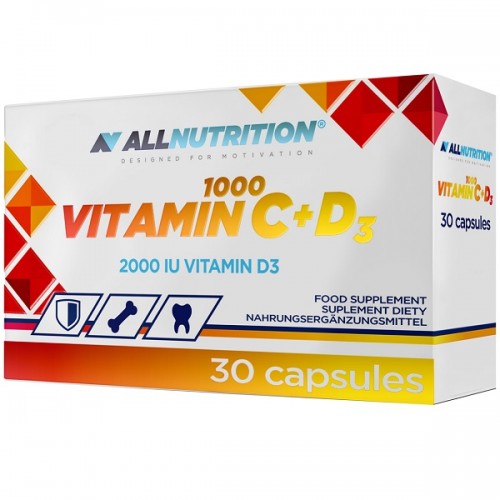 Allnutrition Vitamin C1000 + D3 30 Caps - Vitamin C