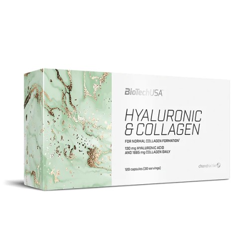 Biotech Usa Hyaluronic & Collagen - 120 Caps - Beauty & Wellbeing