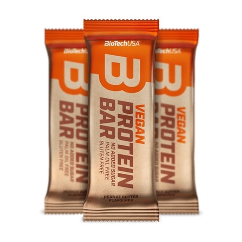 Biotech Usa Vegan Protein Bar - 50 g (Pack of 10) - Gluten Free - Protein Bars