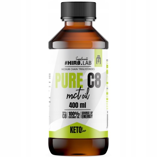 Hiro Lab Pure C8 MCT Oil - 400 ml - 100% Coconut Oil 