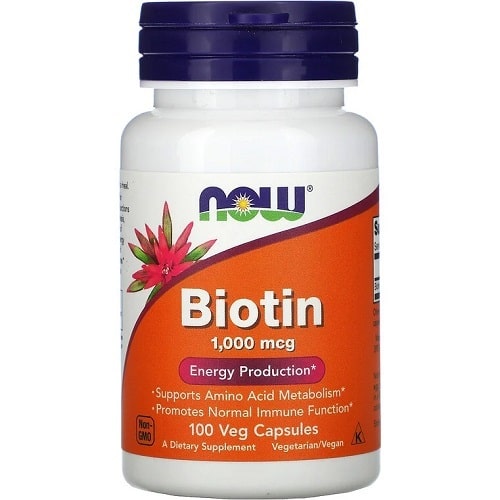 Now Foods Biotin 1000 mcg - 100 Veg Caps - Vitamin B
