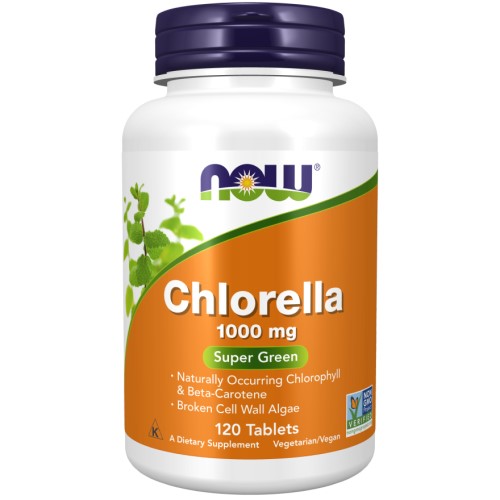 NOW Foods Chlorella 1000 mg - 120 Tablets - Vitamins & Minerals