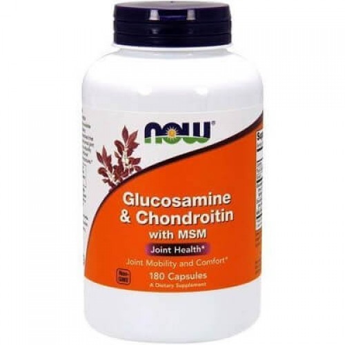 NOW FOODS GLUCOSAMINE & CHONDROITIN WITH MSM - 180 caps