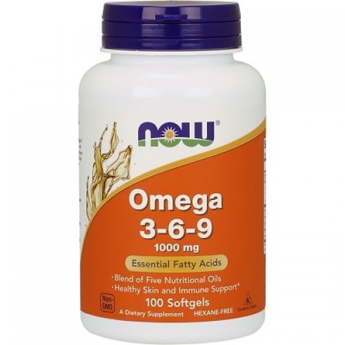 NOW Foods Omega 3-6-9 - 100 Softgels - Healthy Fats