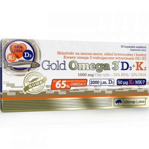Olimp Gold Omega 3 D3 + K2 - 30 Softgels