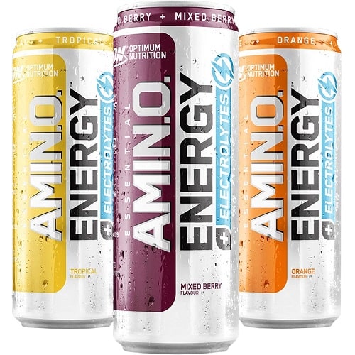OPTIMUM NUTRITION ESSENTIAL AMINO ENERGY + ELECTROLYTES - 250 ml - (4 Cans) - Post Workout