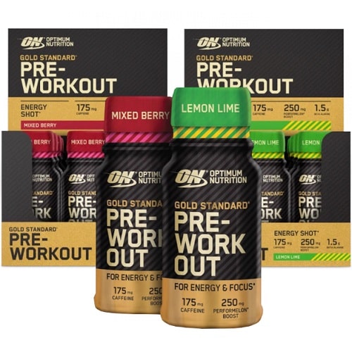 Optimum Nutrition Gold Standard Pre-Workout Energy Shot - 60 ml (Pack of 12) - Pre Workout - Stimulants