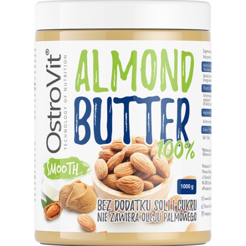 OstroVit 100% Almond Butter - 1000 g - Healthy Fats
