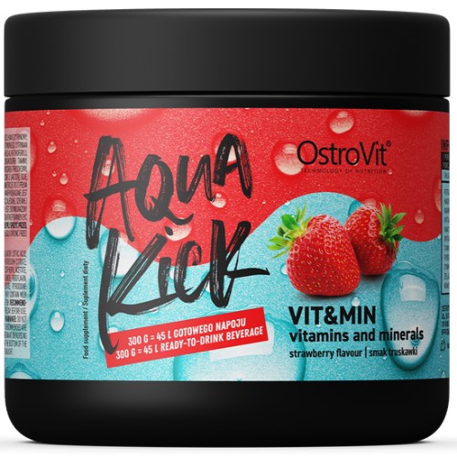OstroVit Aqua Kick Vit & Min - 300 g Strawberry