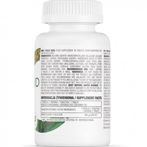 OstroVit Folic Acid - 90 Tabs - Vitamin B