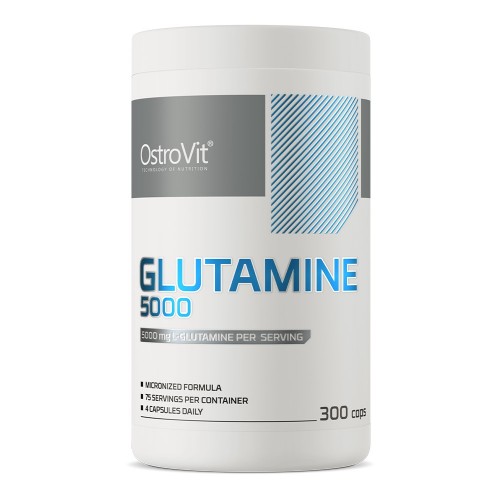 OstroVit Glutamine 5000 - 300 Caps - Amino Acids & BCAA