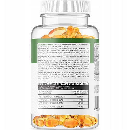Ostrovit Hemp Oil - 90 Softgels - Vitamins & Minerals