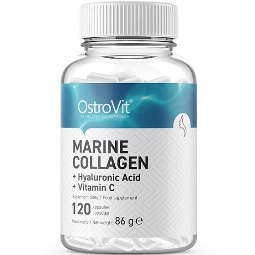 Ostrovit Marine Collagen With Hyaluronic Acid And Vitamin C - 120 Caps