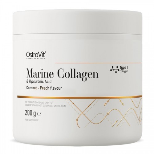 OstroVit Marine Collagen With Hyaluronic Acid - 200 g Coconut & Peach - Collagen