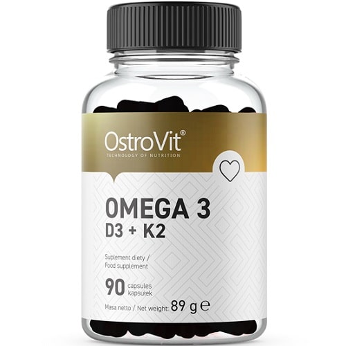 OstroVit Omega 3 D3 + K2 - 90 Caps - Omega 3 Acids & Fish Oils