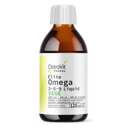 OstroVit Pharma Elite OMEGA 3-6-9 Liquid Vege - 120 ml - Omega 3 Acids & Fish Oils