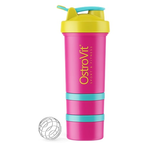 OstroVit Shaker Premium 450 ml Miami Vibes Edition Yellow - Pink - Accessories