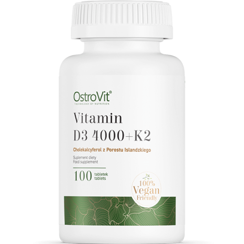OstroVit Vitamin D3 4000 + K2 Vege - 100 Tabs