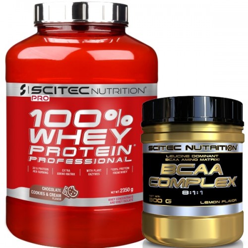 Scitec Nutrition 100% Whey Protein Professional - 2350 g + BCAA Complex - 300 g