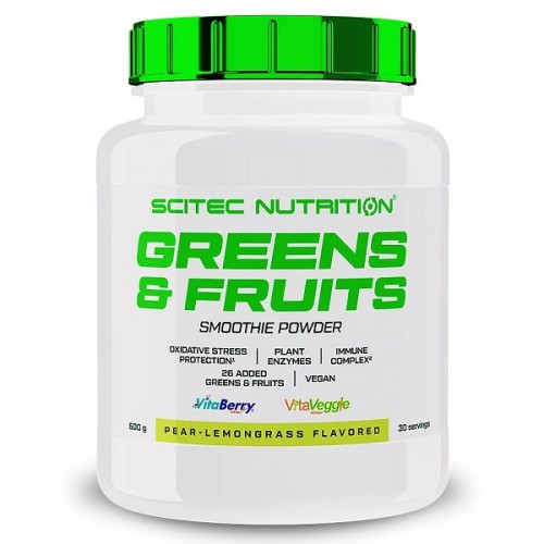 Scitec Nutrition Greens & Fruits - 600 g Pear Lemon Grass - Healthy Food