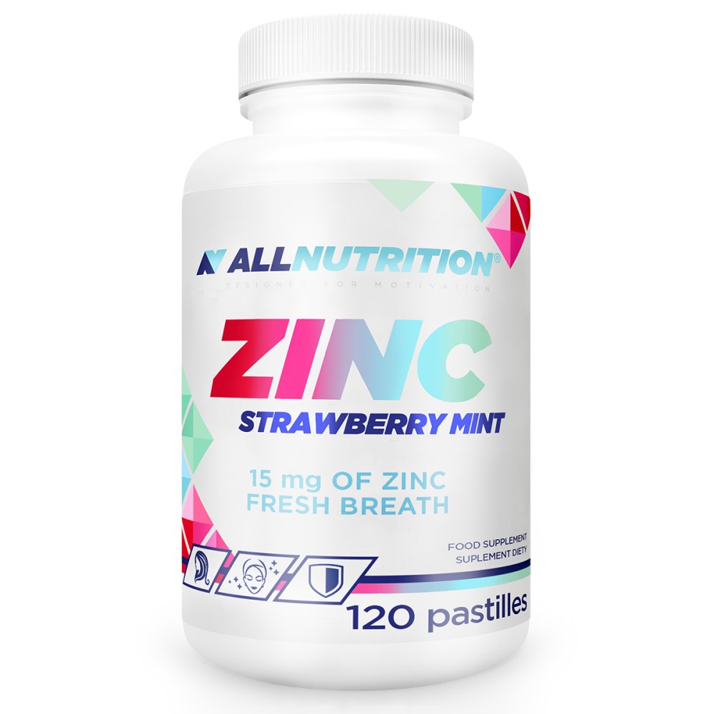 Allnutrition Zinc - 120 Pastilles Strawberry Mint Allnutrition Zinc - 120 Pastilles Strawberry Mint