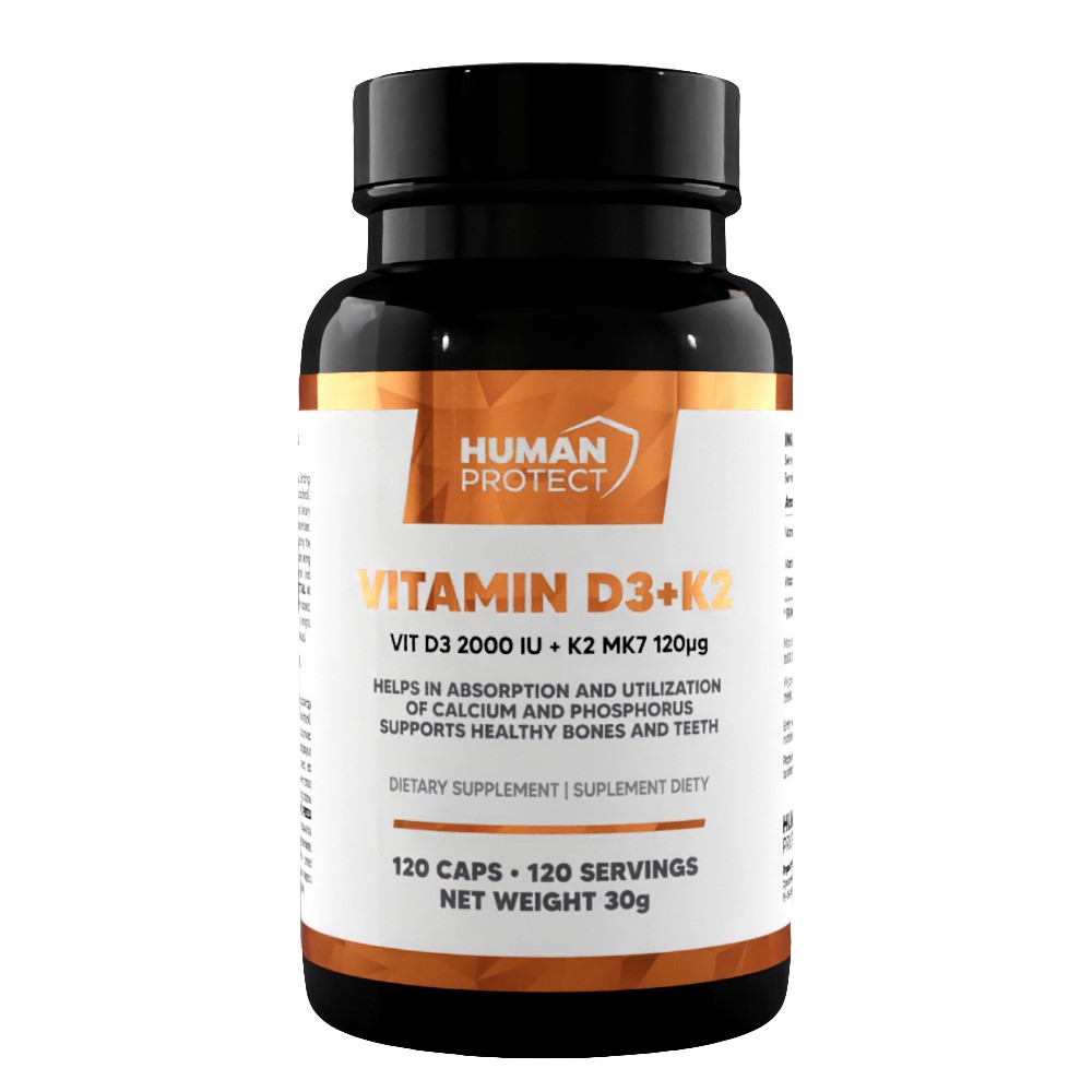 Human Protect Vitamin D3+K2 - 120 caps Human Protect Vitamin D3+K2 - 120 caps