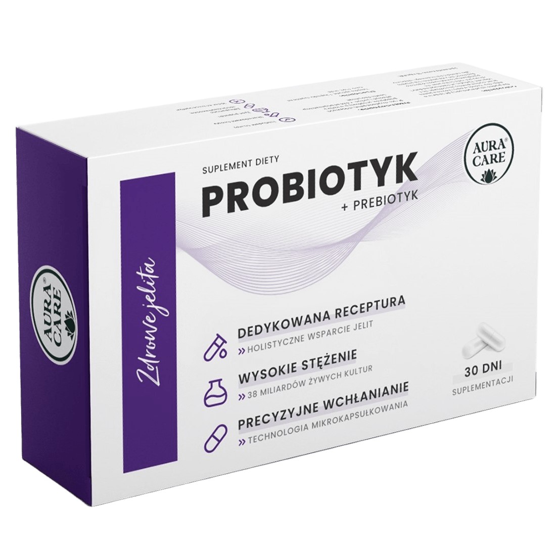 AuraCare Probiotic + Prebiotic Flora - 30 Caps
