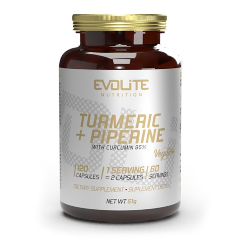 Evolite Turmeric+Piperine 95% - 120 Caps Evolite Turmeric+Piperine 95% - 120 Caps