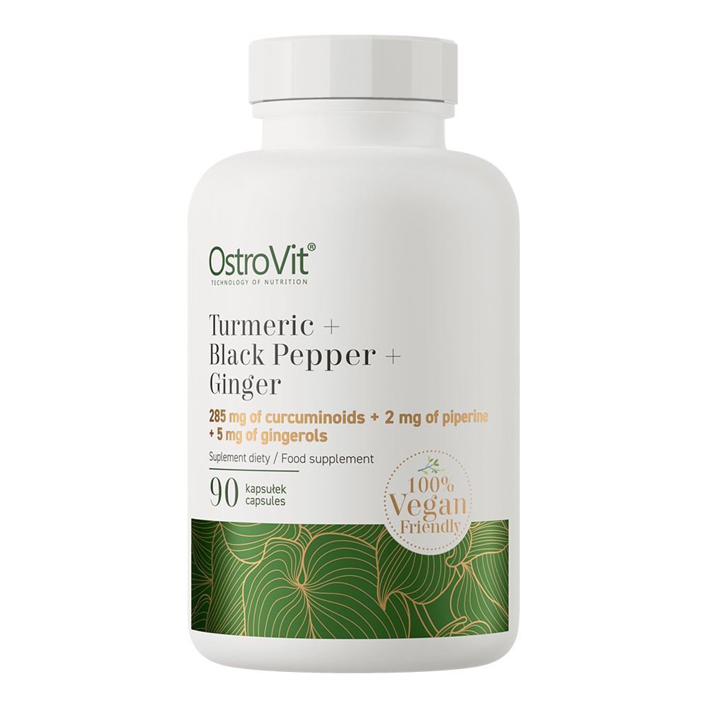 OstroVit Turmeric + Black Pepper + Ginger Vege - 90 caps