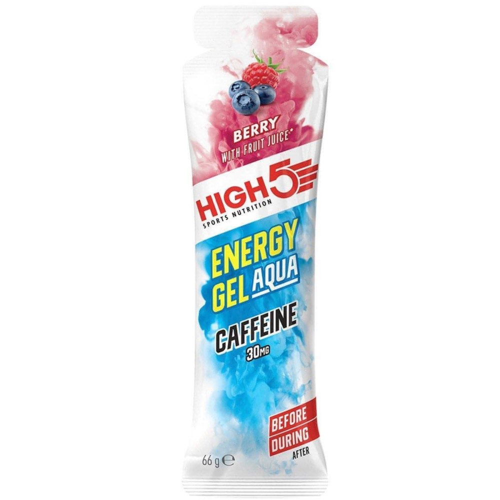 High5 Sports Nutrition Energy Gel Aqua Caffeine - 66g (Set of 10)