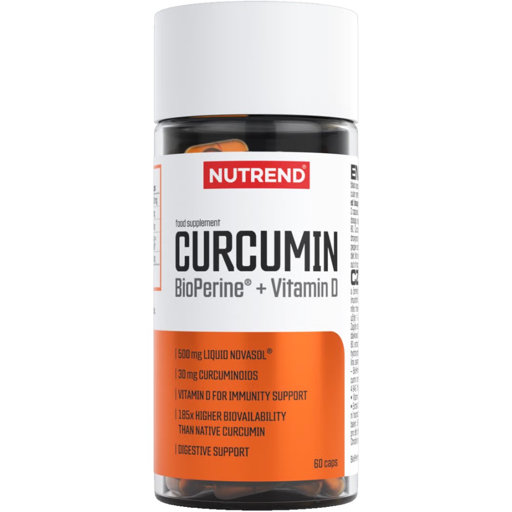 Nutrend Curcumin Bioperine® + Vitamin D - 60 Liquid Caps Nutrend Curcumin Bioperine® + Vitamin D - 60 Liquid Caps