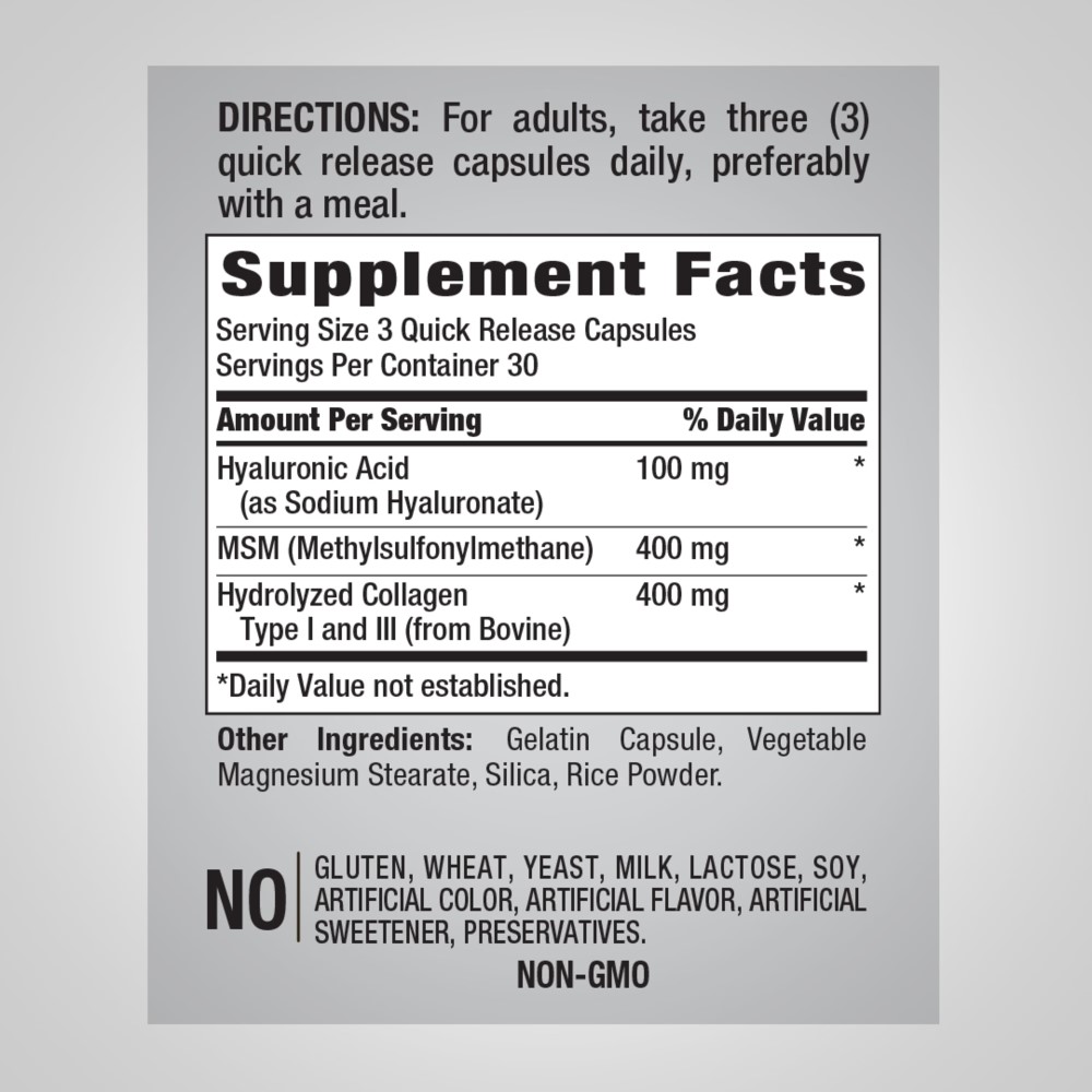 Piping Rock Hyaluronic Acid Complex 900mg - 90 Quick Release Capsules Piping Rock Hyaluronic Acid Complex 900mg - 90 Quick Release Capsules