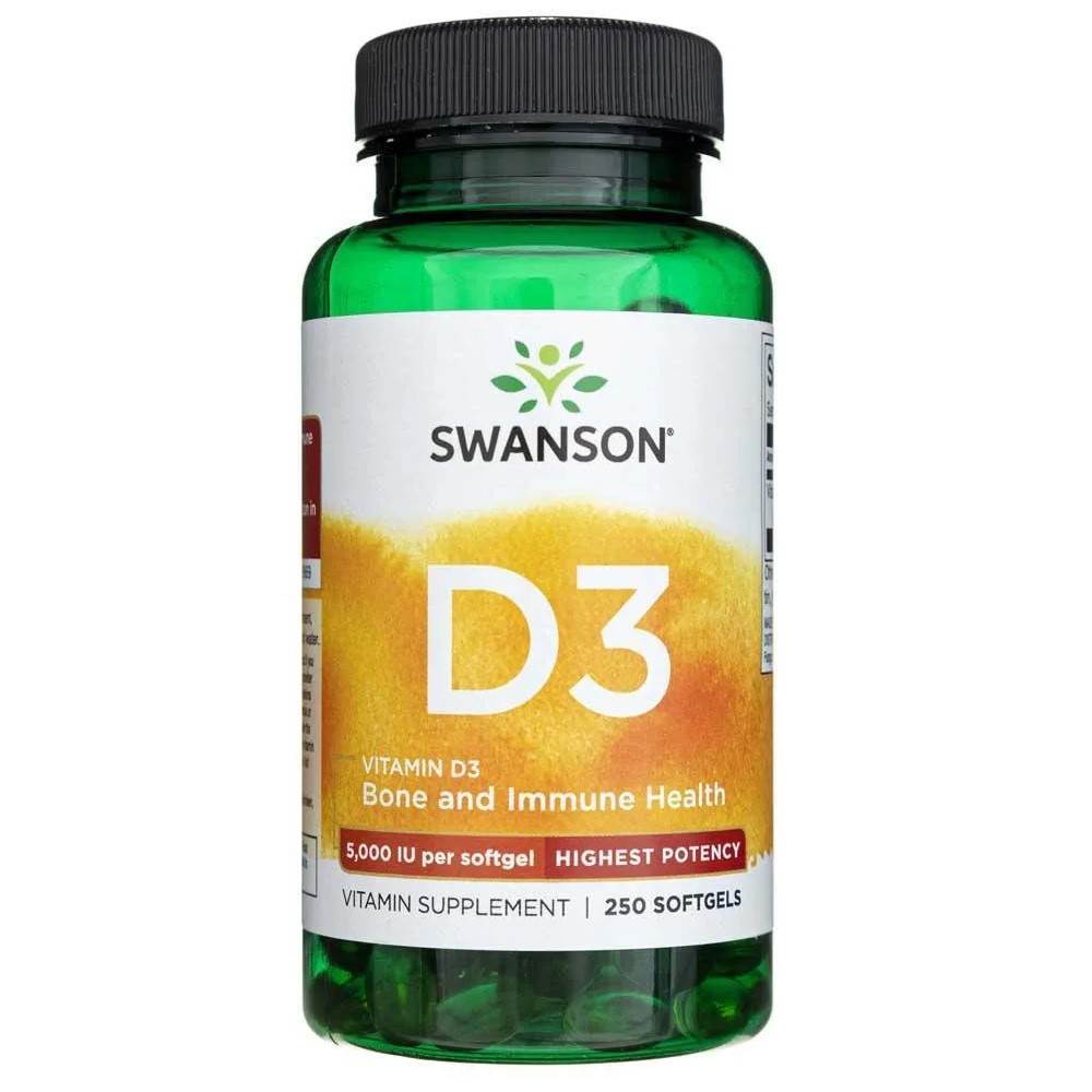 Swanson Vitamin D-3 5000 IU - 250 softgels Swanson Vitamin D-3 5000 IU - 250 softgels