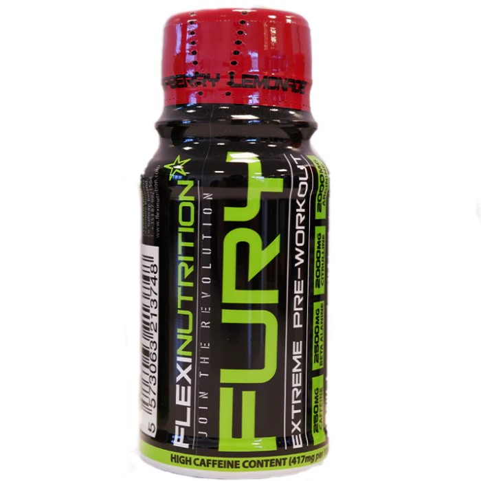 Flexi Nutrition Fury Pre-Workout Shot - 60ml (Set of 12) Flexi Nutrition Fury Pre-Workout Shot - 60ml (Set of 12)
