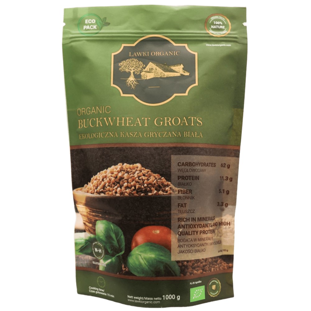 Lawki Organic Buckwheat Groats - 1000g