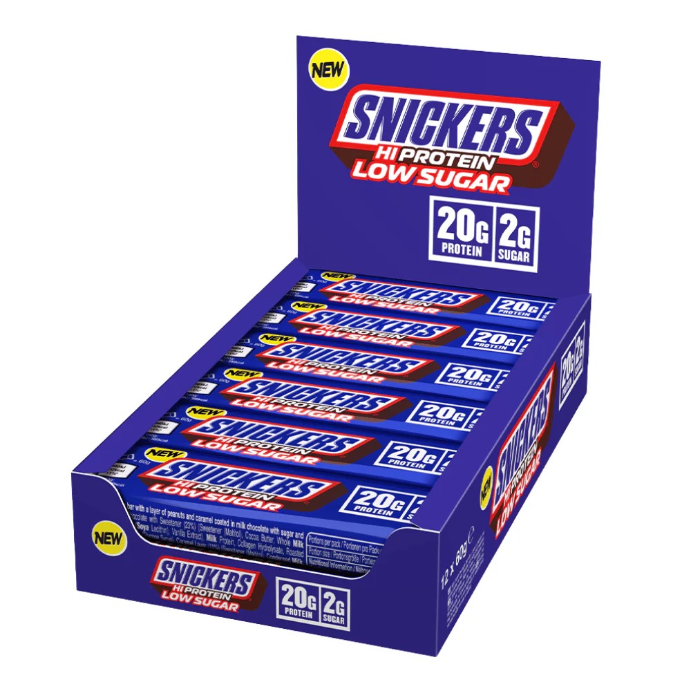 Snickers Hi-Protein Low Sugar Original Bar - 57 g (Box of 12)