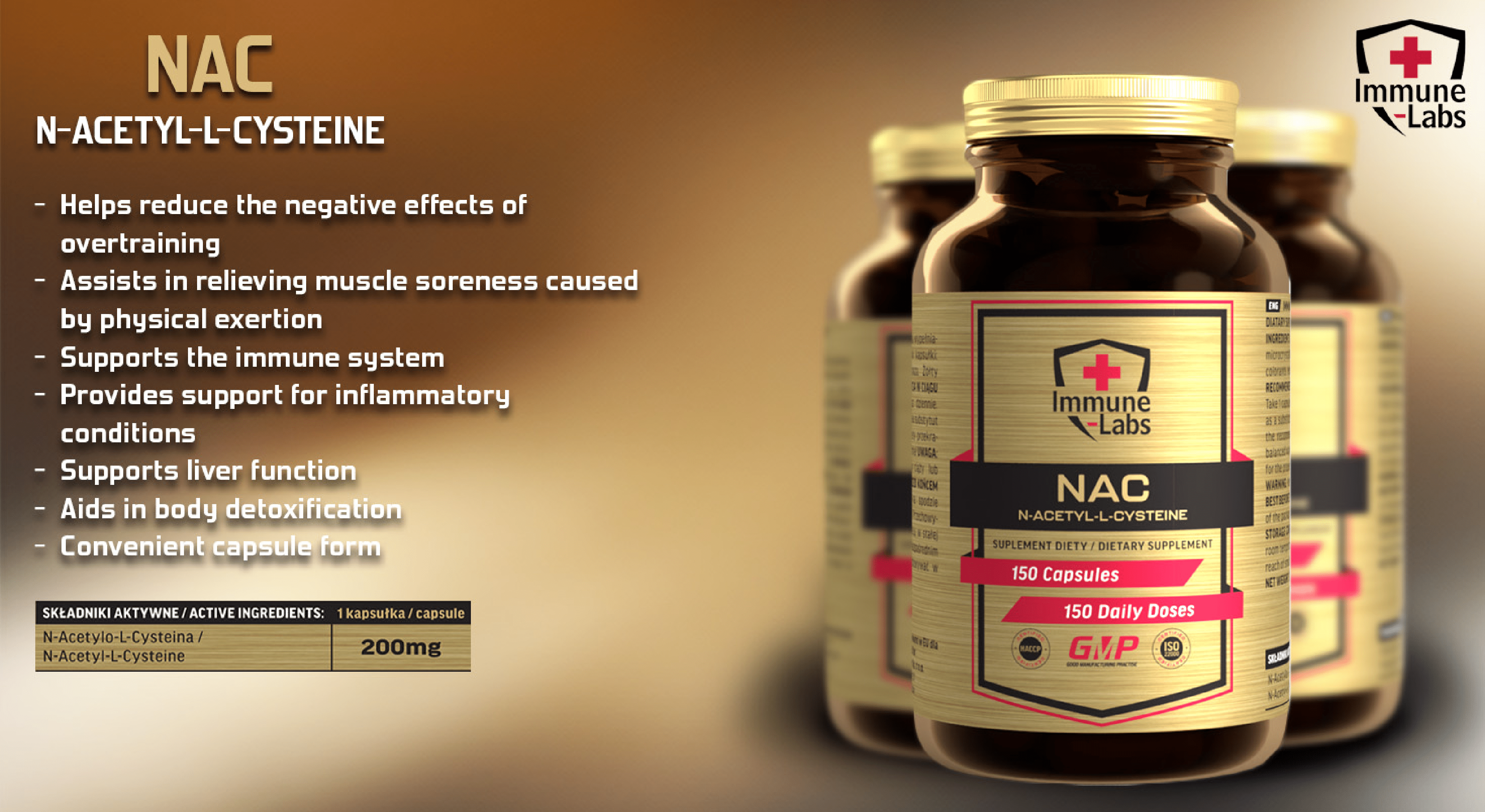 Immune Labs N-Acetyl-L-Cysteine - 150 Caps (NAC) Immune Labs N-Acetyl-L-Cysteine - 150 Caps (NAC)