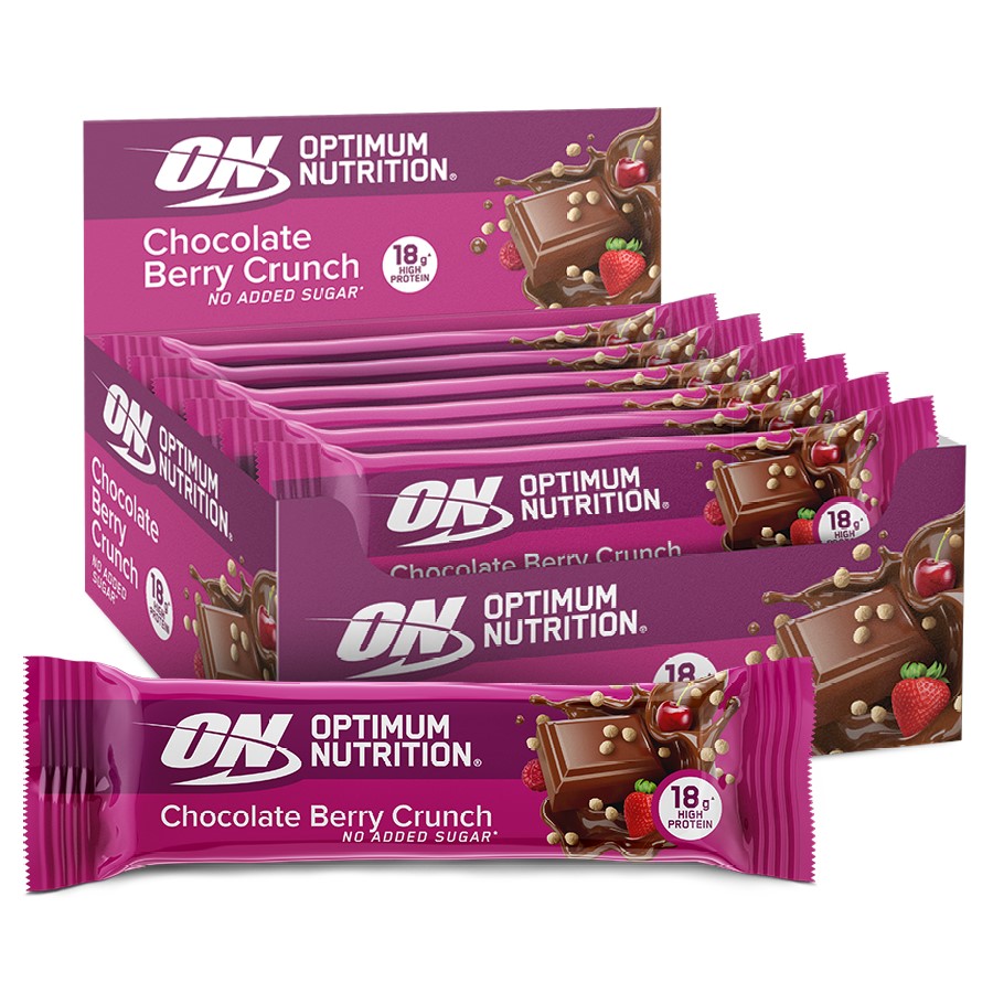Optimum Nutrition Protein Bar Chocolate Berry Crunch - 55g (Box of 12) Optimum Nutrition Protein Bar Chocolate Berry Crunch - 55g (Box of 12)