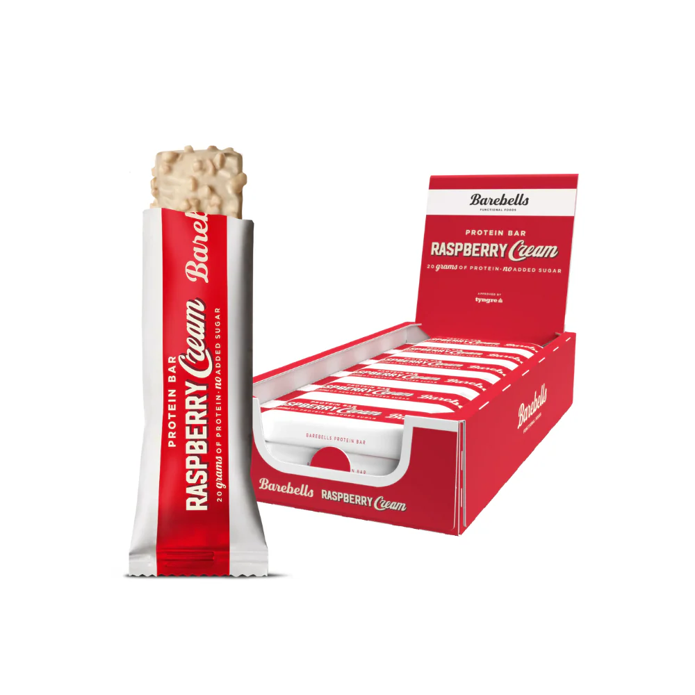 Barebells Protein Bar 55g (Box of 12) - Raspberry Cream **BEST BEFORE 01/08/2025**