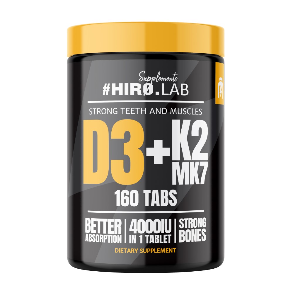 Hiro Lab Vitamin D3 4000IU + K2 MK7 - 160 tabs Hiro Lab Vitamin D3 4000IU + K2 MK7 - 160 tabs