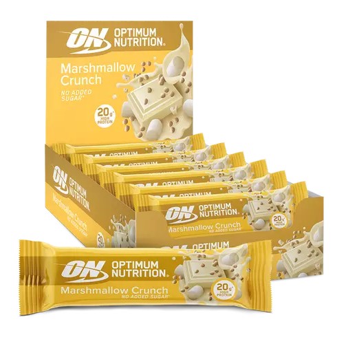 Optimum Nutrition Protein Bar - 65g Marshmallow Crunch (Box of 10) Optimum Nutrition Protein Bar - 65g Marshmallow Crunch (Box of 10)