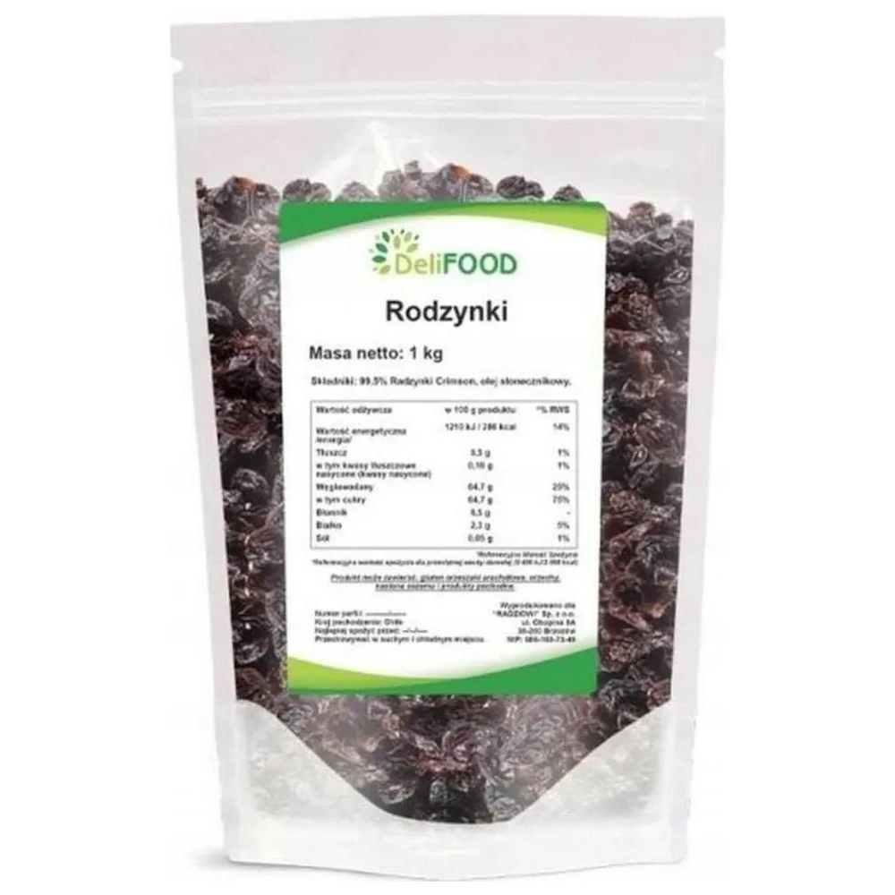 Deli Food Crimson Raisins - 1000g Deli Food Crimson Raisins - 1000g