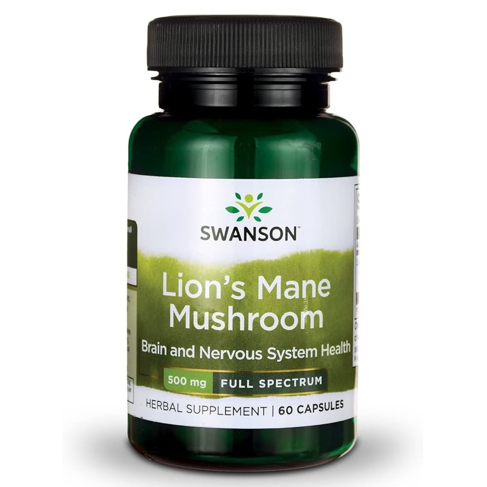 Swanson Full Spectrum Lion's Mane Mushroom 500mg - 60 caps Swanson Full Spectrum Lion's Mane Mushroom 500mg - 60 caps