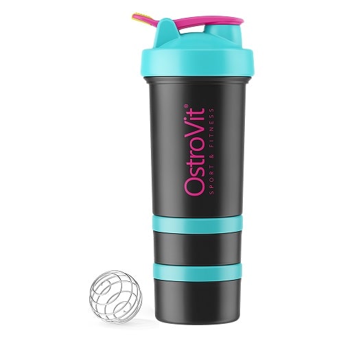 OstroVit Shaker Premium 450 ml Miami Vibes Edition Blue - Black