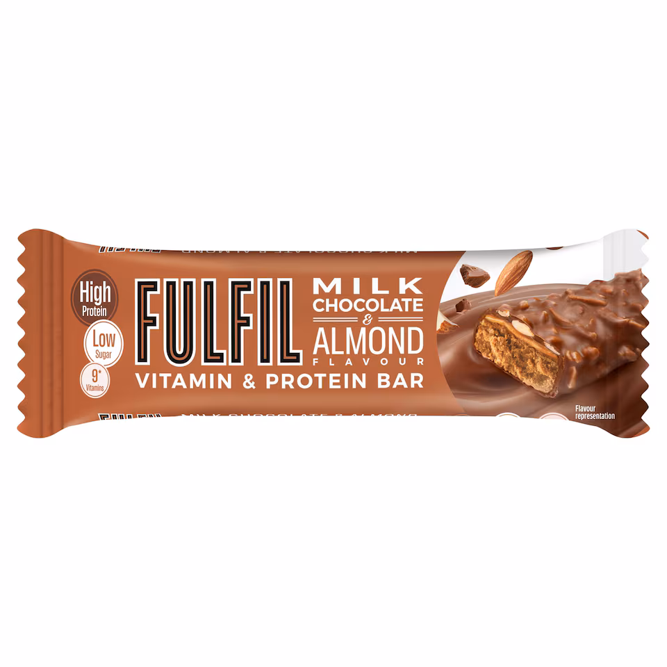 Fulfil Vitamin & Protein Bar 55g (Box of 15) - Milk Chocolate & Almond **BEST BEFORE 02/08/2025**