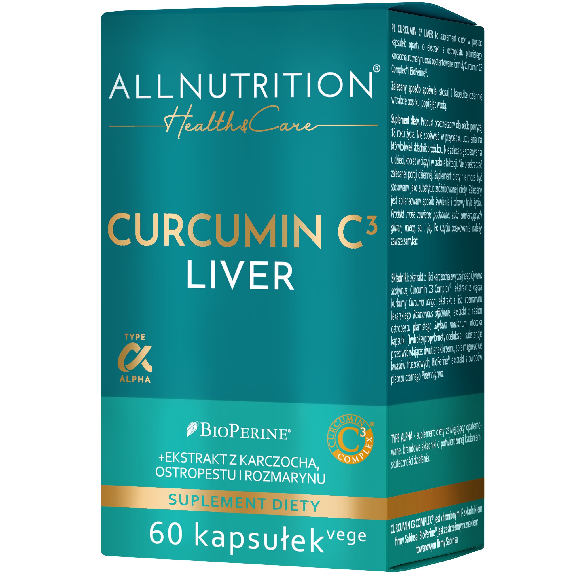 Allnutrition Health & Care Curcumin C3 Liver - 60 Caps Allnutrition Health & Care Curcumin C3 Liver - 60 Caps