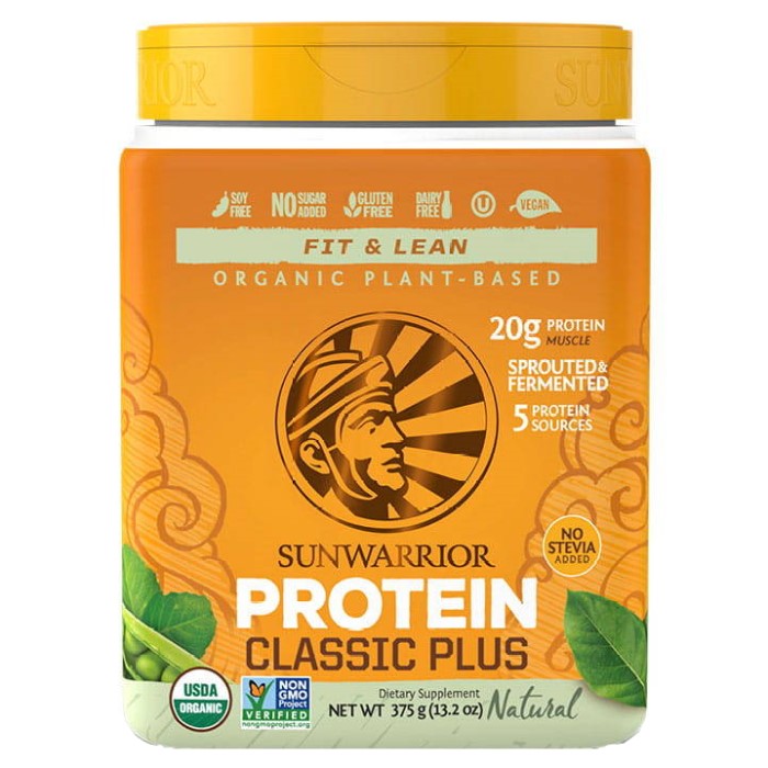 Sunwarrior Protein Classic Plus Organic - 375g Unflavoured Sunwarrior Protein Classic Plus Organic - 375g Unflavoured
